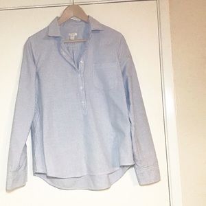 J. Crew shirt size M classic blue/white stripes